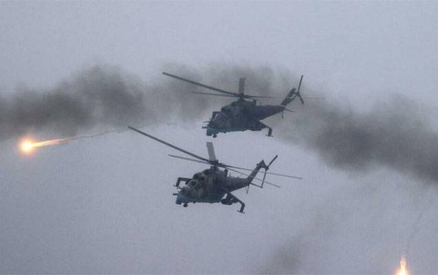Rusiyaya məxsus helikopter vuruldu