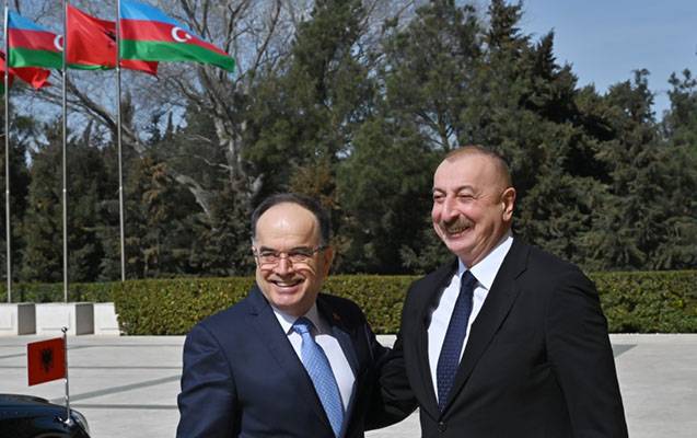 İlham Əliyev Albaniya Prezidenti ilə görüşdü - FOTOLAR