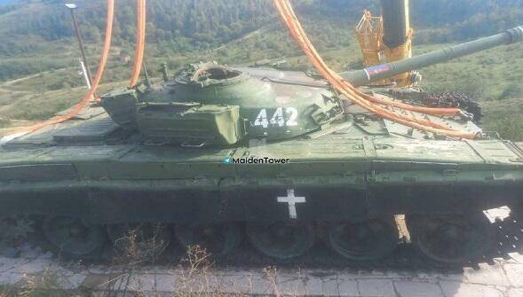 Albertin vurduğu tank Bakıya gətirildi - VİDEO