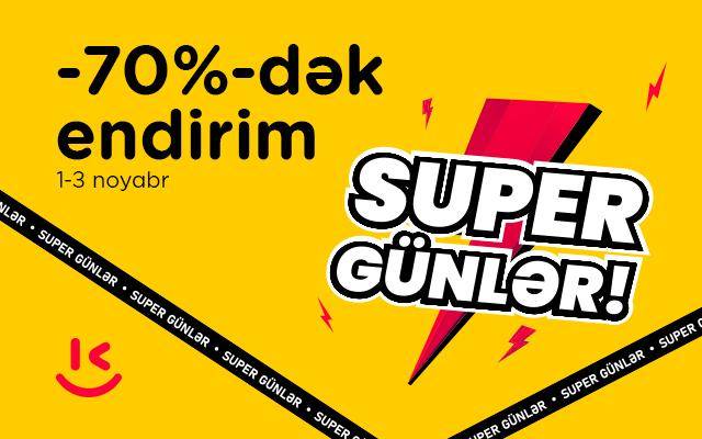 “Kontakt”ın “Super günlər”ində -70%-dək endirim olacaq - Yalnız 3 gün