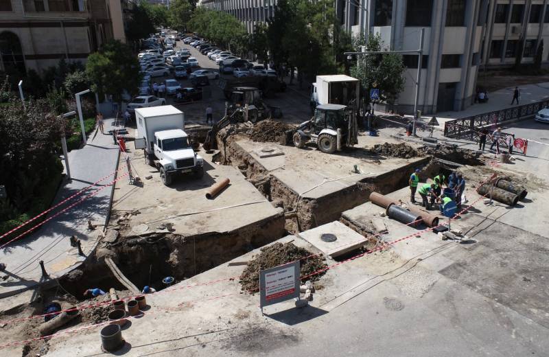 Bakıda yeni su və kanalizasiya layihələri icra olunur - VİDEO