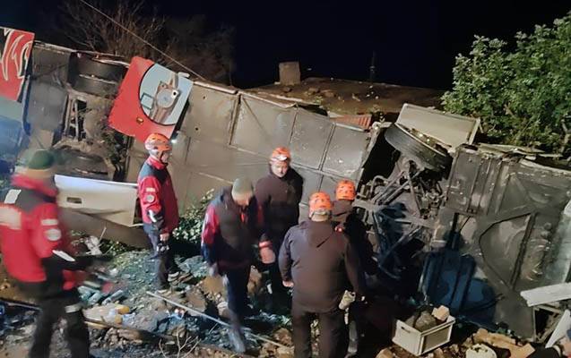 Türkiyədə sərnişin avtobusu aşdı - Ölən və yaralananlar var