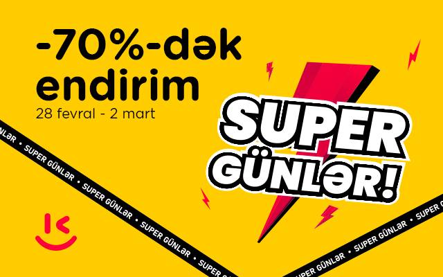 “Kontakt”ın “Super günlər”ində -70%-dək endirim – Yalnız 3 gün