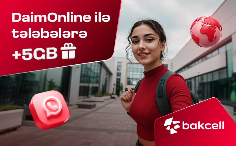 “Bakcell” DaimOnline ilə tələbələrə 5GB hədiyyə edir 