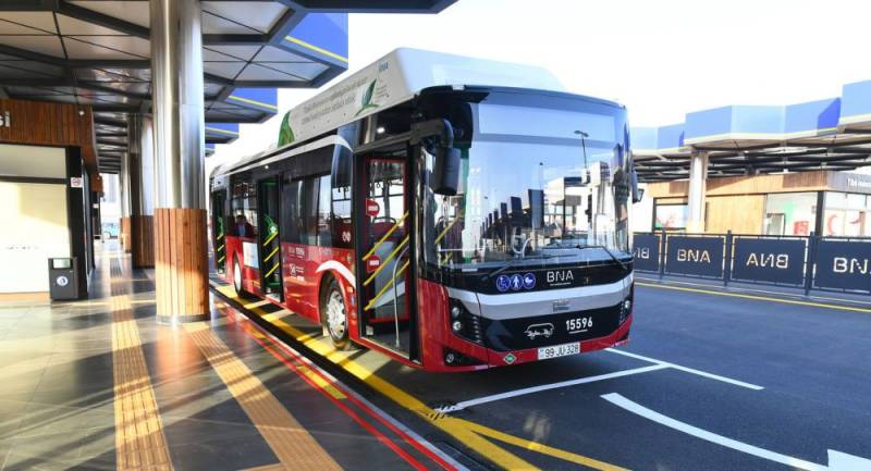 Bakıda sərnişin avtobusu ağaca çırpıldı - VİDEO